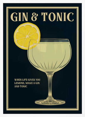Vintage-style Gin And Tonic Artwork Poster