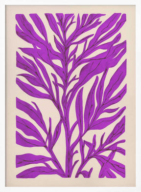 The Tree Branch with Purple Leaves Poster