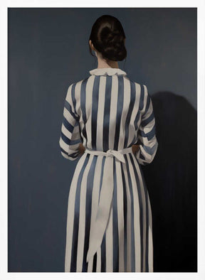 The Girl In Blue and White Striped Dress Poster