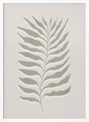 Olive Green Leaf Poster