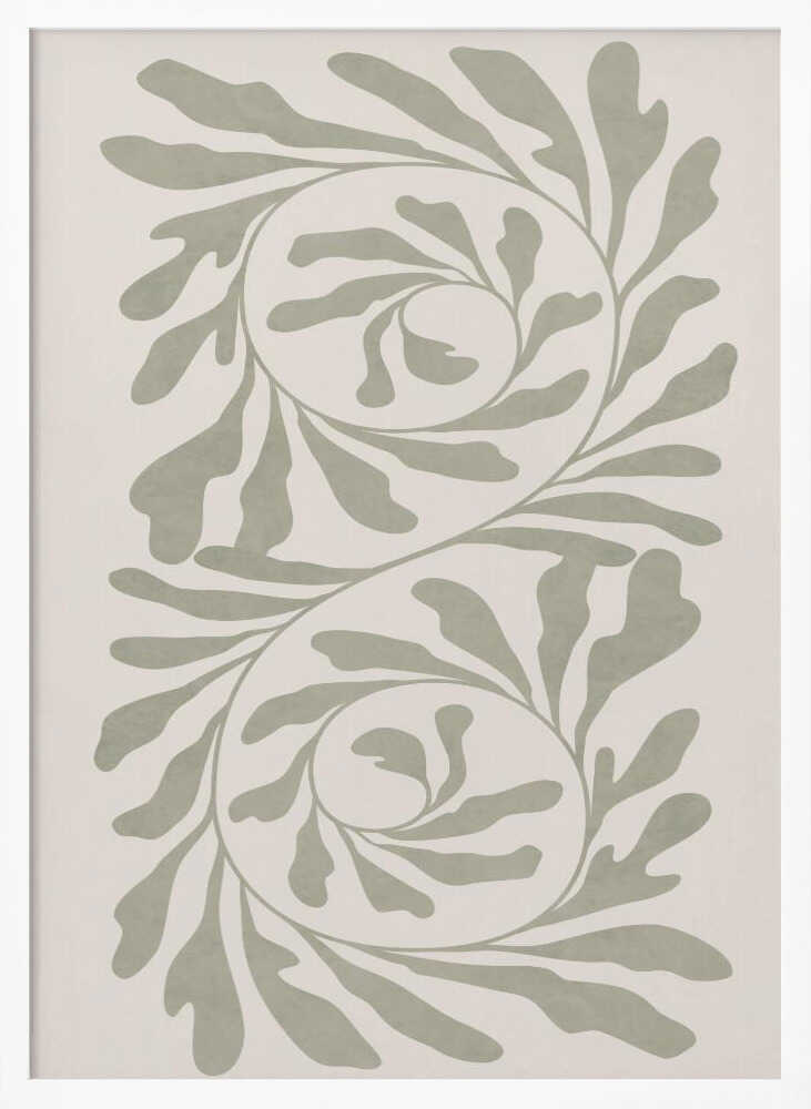 Olive Green Abstract Poster