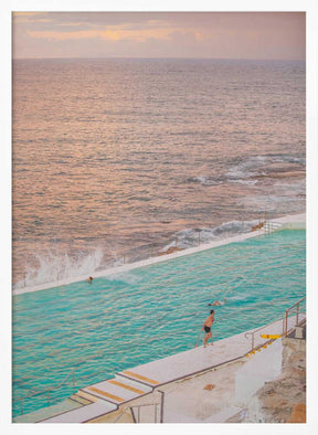 Stunning Sunset Over an Ocean Pool Poster