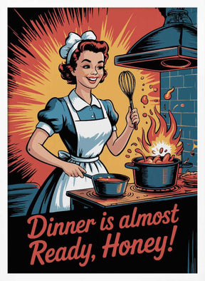 Retro Kitchen Whirl Poster