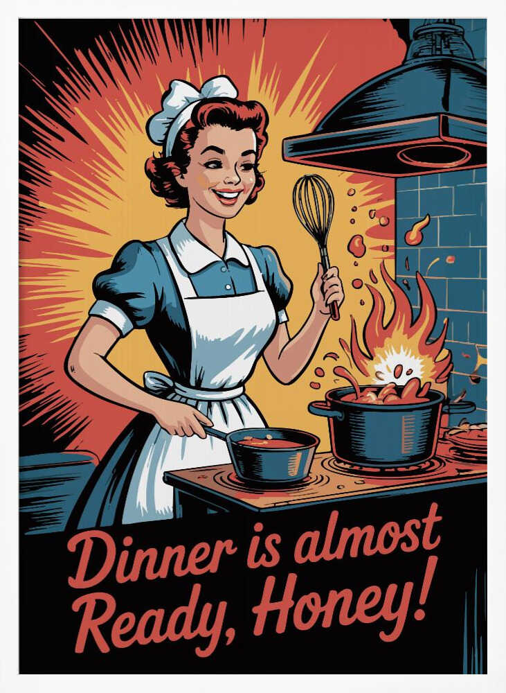 Retro Kitchen Whirl Poster