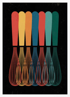 Vibrant Whisks Poster