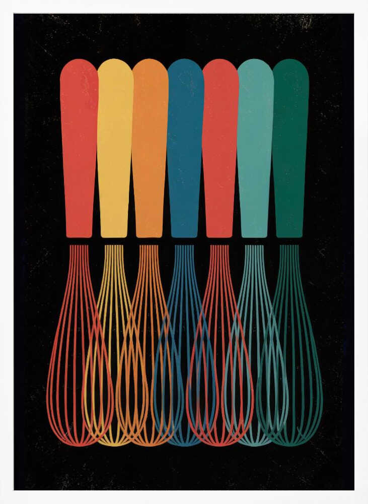 Vibrant Whisks Poster