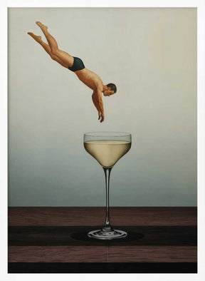 Champagne Dive Poster