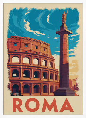 Roma Vintage Travel Poster Poster