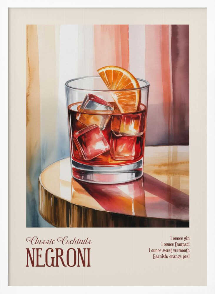 Classic Cocktails - Negroni Poster
