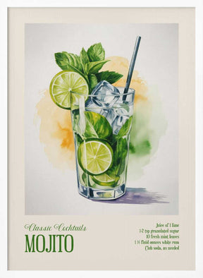 Classic Cocktails - Mojito Poster