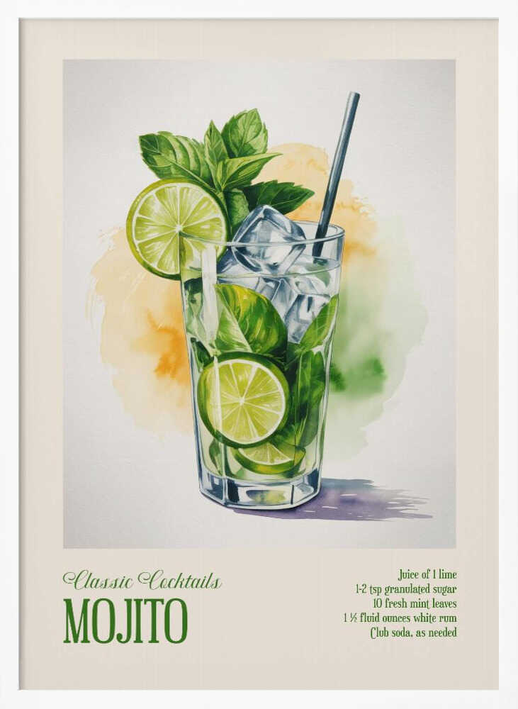 Classic Cocktails - Mojito Poster