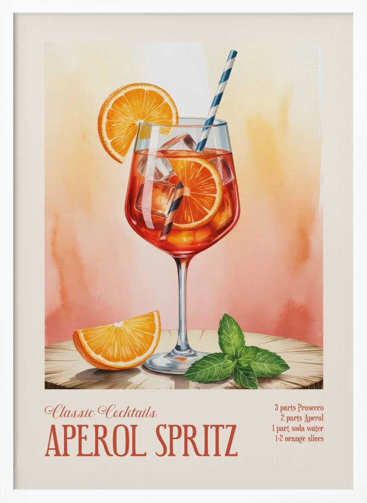 Classic Cocktails - Aperol Spritz Poster