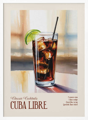 Classic Cocktails - Cuba Libre Poster