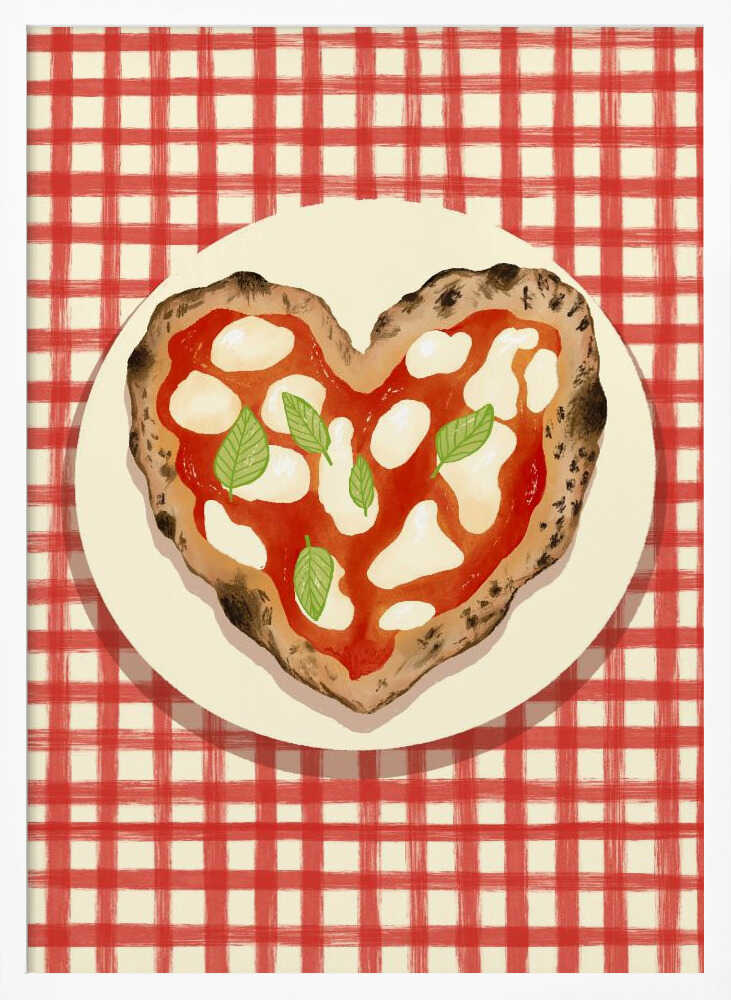 Pizza Heart checked Poster