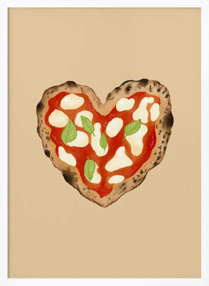 Pizza Heart Poster