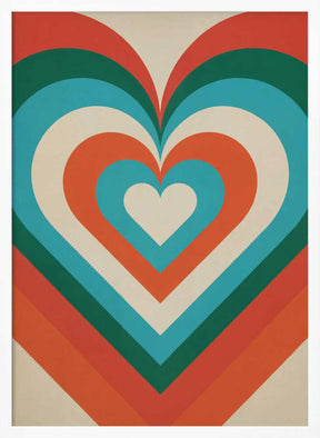 Concentric Hearts Poster