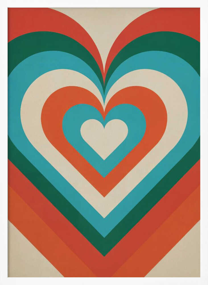 Concentric Hearts Poster