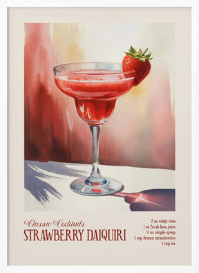 Classic Cocktails - Strawberry Daiquiri Poster