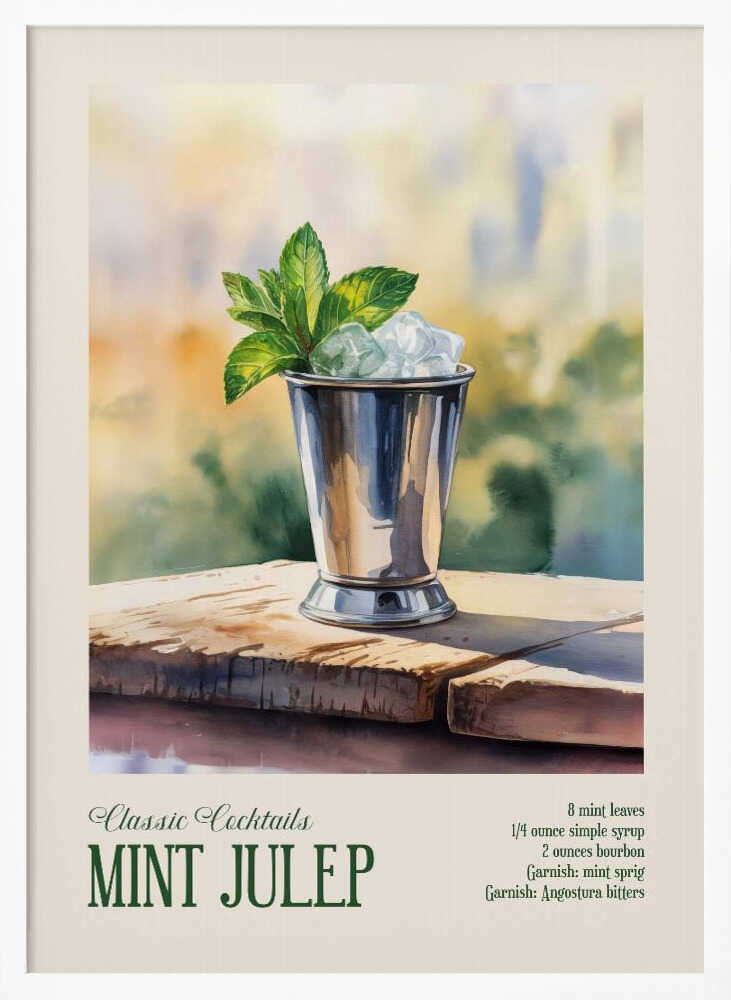 Classic Cocktails - Mint Julep Poster