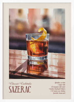 Classic Cocktails - Sazerac Poster