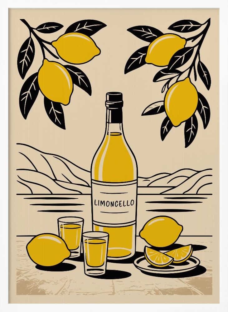 Limoncello Bottle Poster