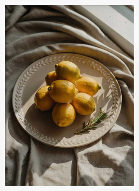 A Plate of Lemons Poster
