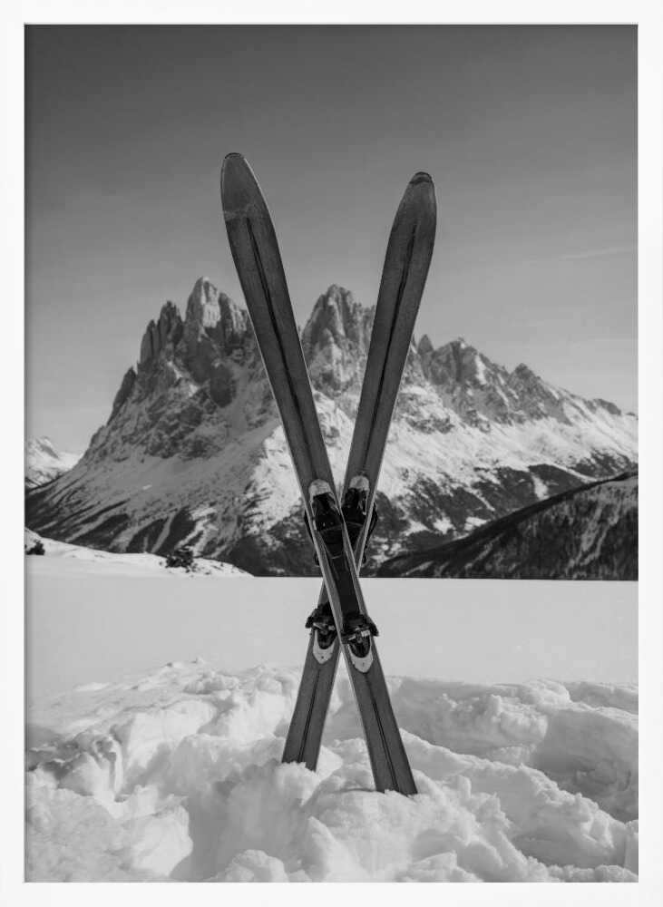 Crossed Skis Poster