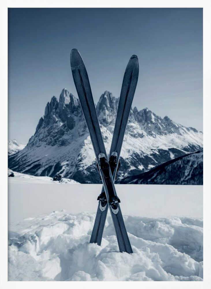 Crossed Skis Poster
