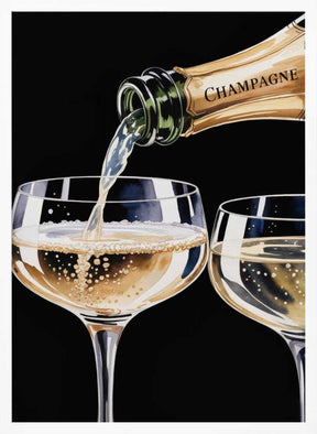 Pouring Champagne Poster