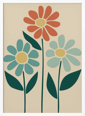 Boho Flowers Series No 6 Poster