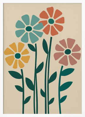 Boho Flowers Series No 5 Poster
