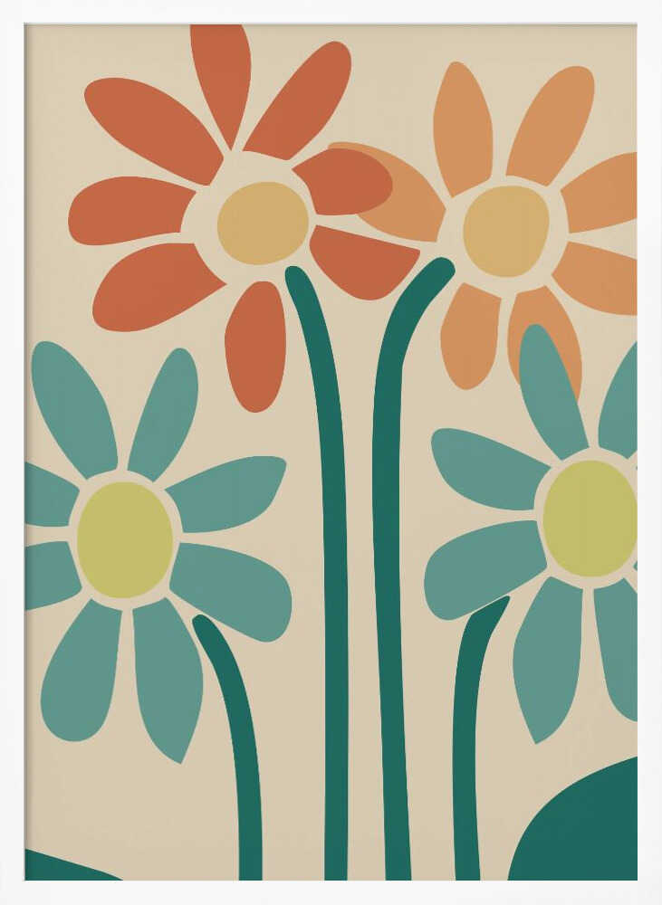 Boho Flowers Series No 2 Poster