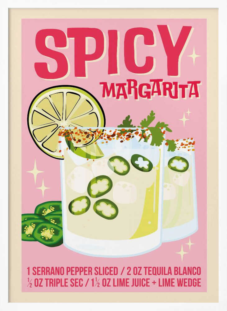 A3 Spicy Margs 5 Pink 01.png Poster