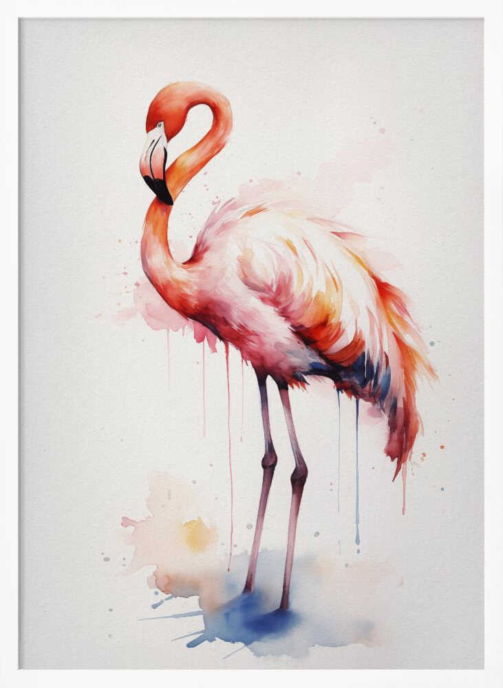 Flamingo Watercolor Poster