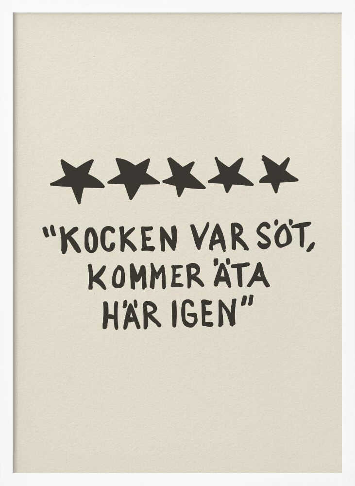 Kocken Var Söt Poster