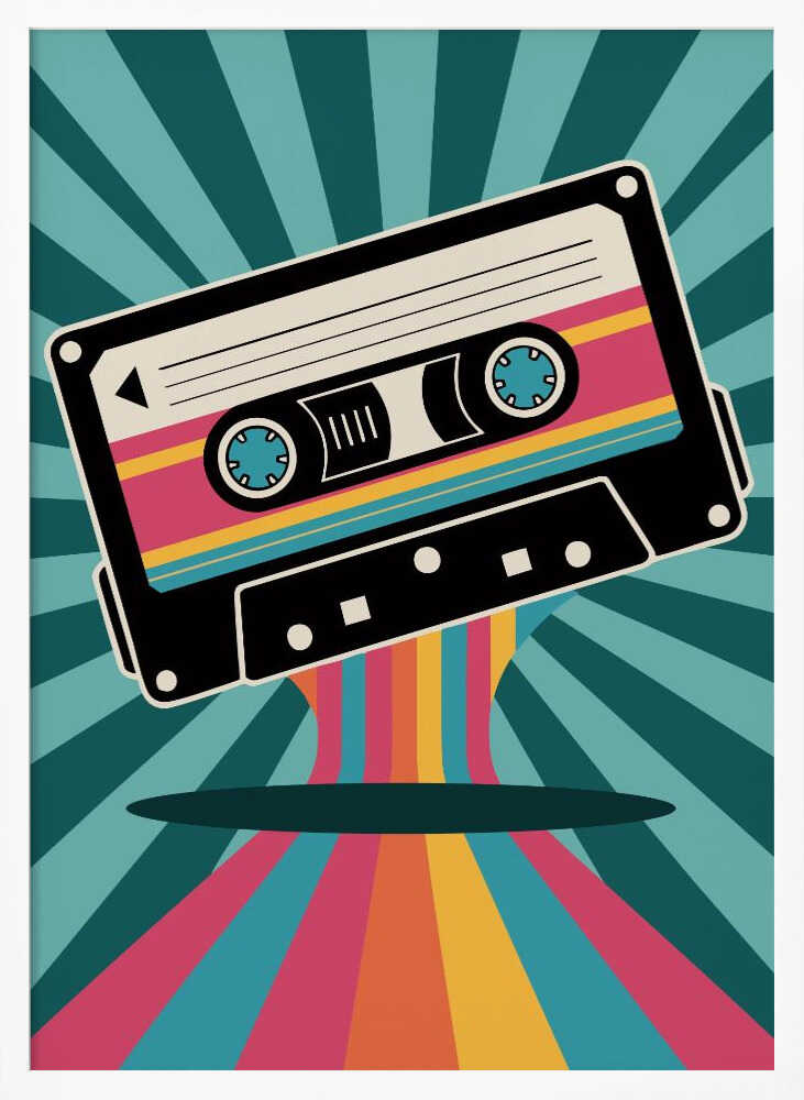 Colorful Cassette Poster