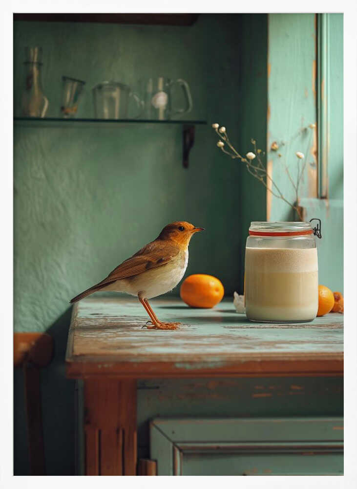 Country Morning Bird Poster