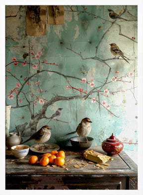 Blossoms and Birds Poster