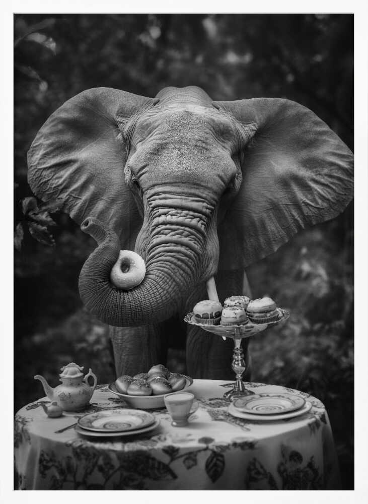 Elephant’s Doughnut Delight Poster