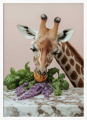 Giraffe’s Herbal Delight Poster