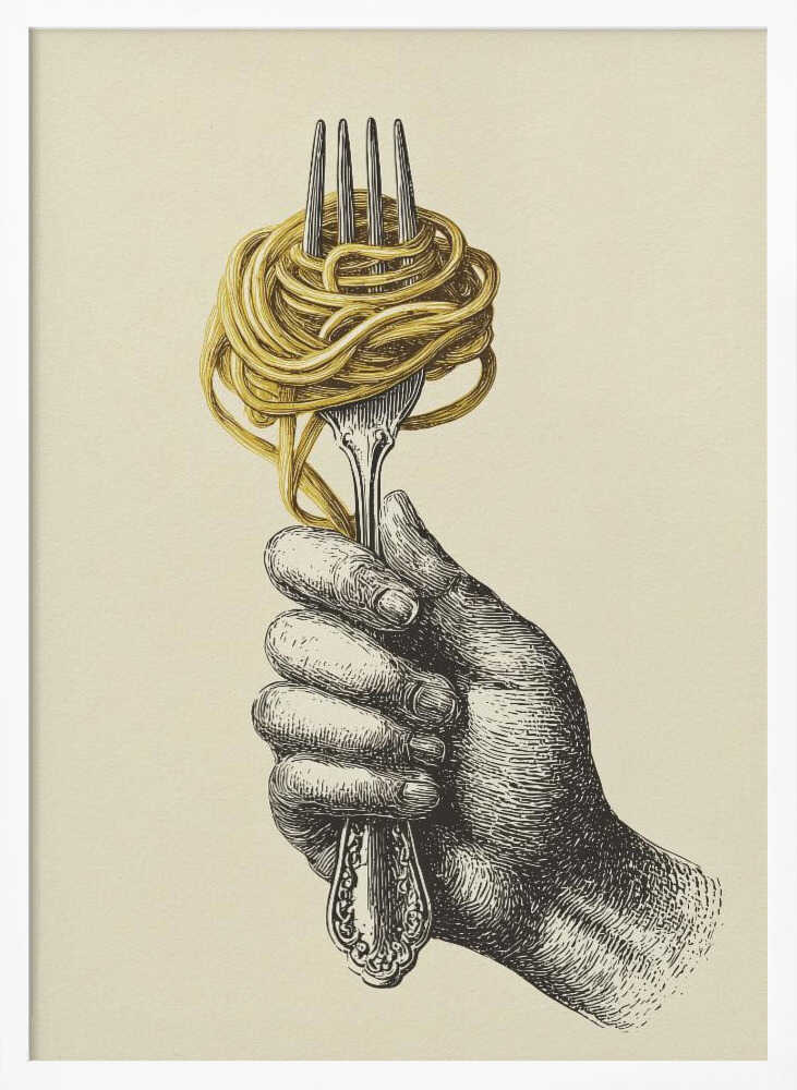 Spaghetti On a Fork Poster