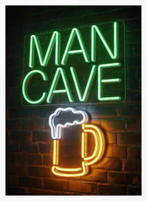Man Cave Neon Sign No 1 Poster