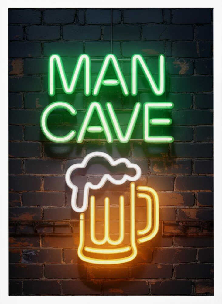 Man Cave Neon Sign No 3 Poster
