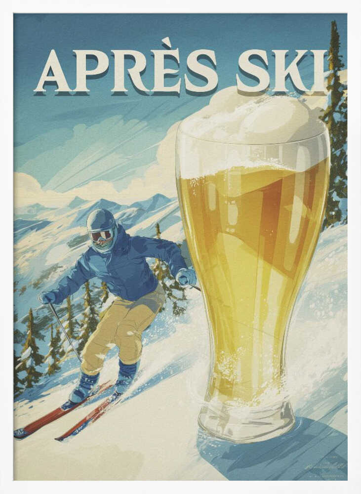Apres Ski Retro Poster