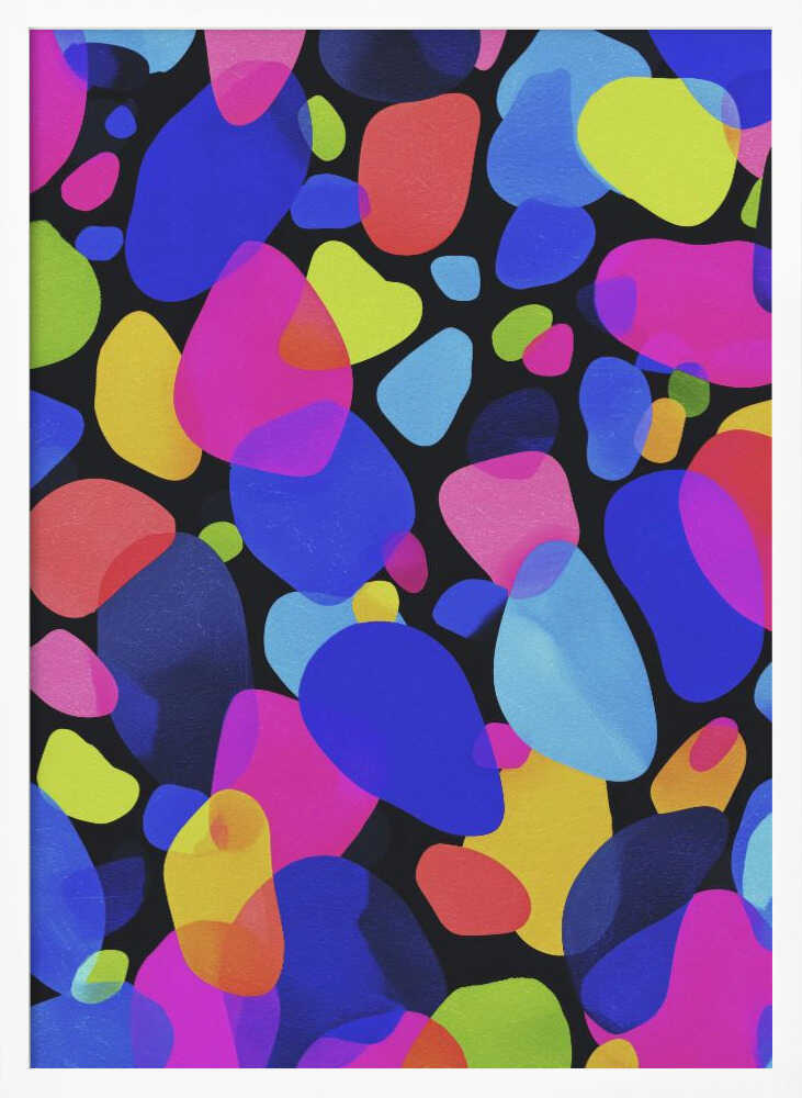 Neon Mosaic Poster