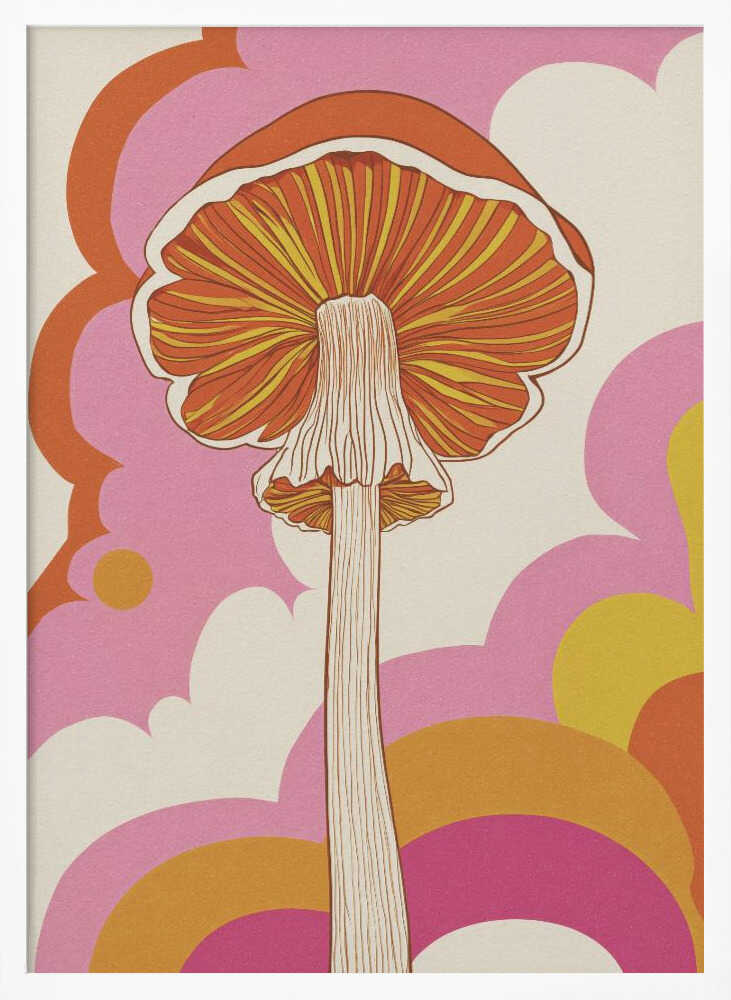 Retro Mushroom Poster