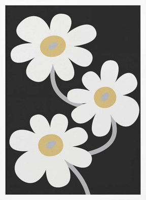 White Flowers In the Dark Poster