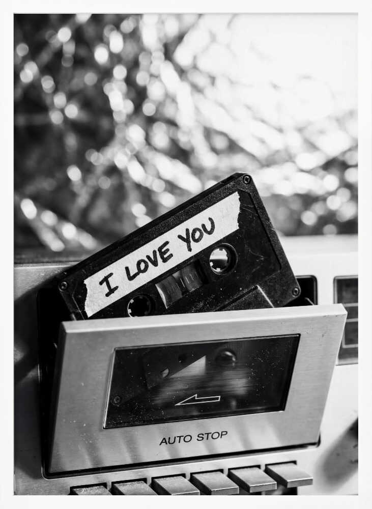 I Love You Cassette Poster