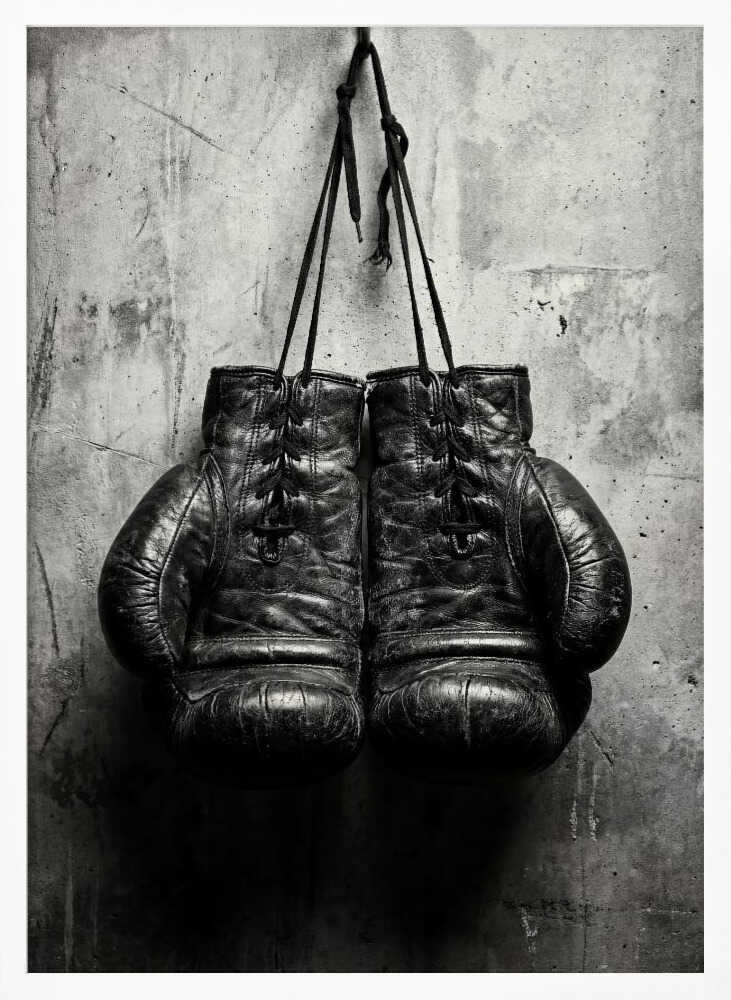 Retro Boxing Gloves Poster