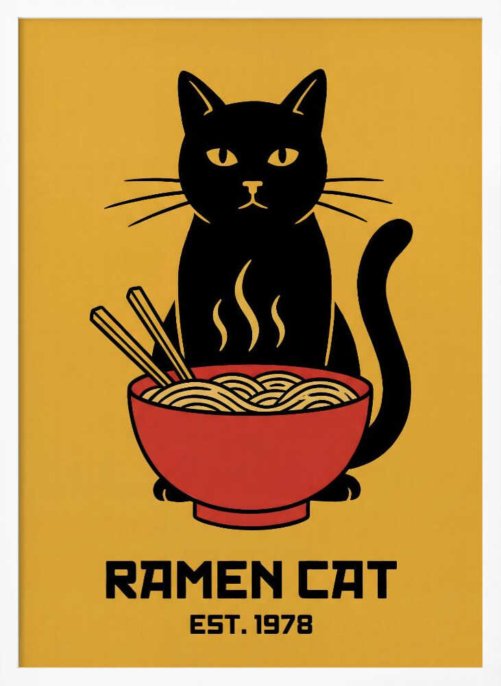 Ramen Cat No 5 Poster
